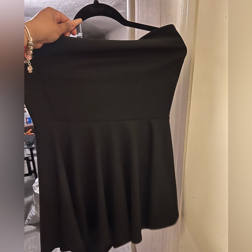 Black biker dress